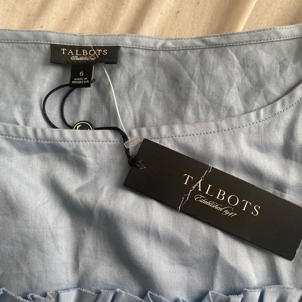 Talbots Ruffled Shell Sleeveless Pullover Tank Top - Picture 3 of 3